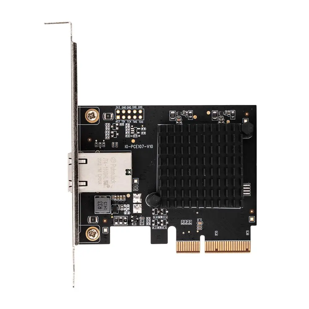 IOCREST Pcie x4 to Single Port 10 Gbase Ethernet Gigabit Nic Pci Express 10G/2.5G/1000M/100/10M RJ45 Lan Network Adapter Card | Компьютеры