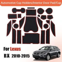 door groove mat anti slip gate slot mat for lexus rx 2010 2015 accessories rubber cup holders non slip mats