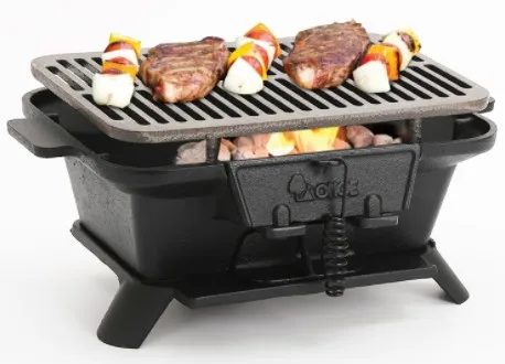 

Uncoated cast iron barbecue grill iron plate charcoal bbq grill outdoor home heating fire stove adjust fire power Table top BBQ