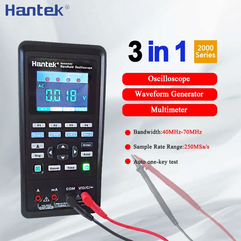 Цифровой мультиметр Hantek 2C42 2D42 осциллограф тестер Osciloscope генератор сигналов 3 в 1