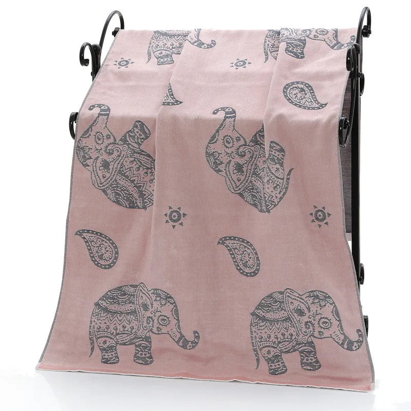 Домашний текстиль 2019 газовое хлопковое банное полотенце с рисунком для взрослых