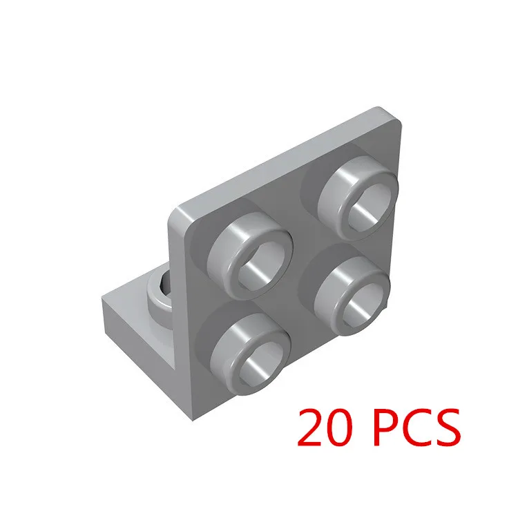 20 pcs grey Фигурки, демонстрационная коробка, мини-фиги, чехол, маленькие кирпичи, опорная пластина, кронштейн, строительные блоки, фигурка, подставка, опорная пластина, игрушки для детей - Цвет: 20 pcs grey