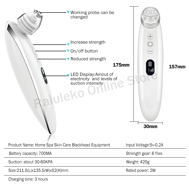 Электрический пылесос для удаления черных точек очиститель пор от акне
