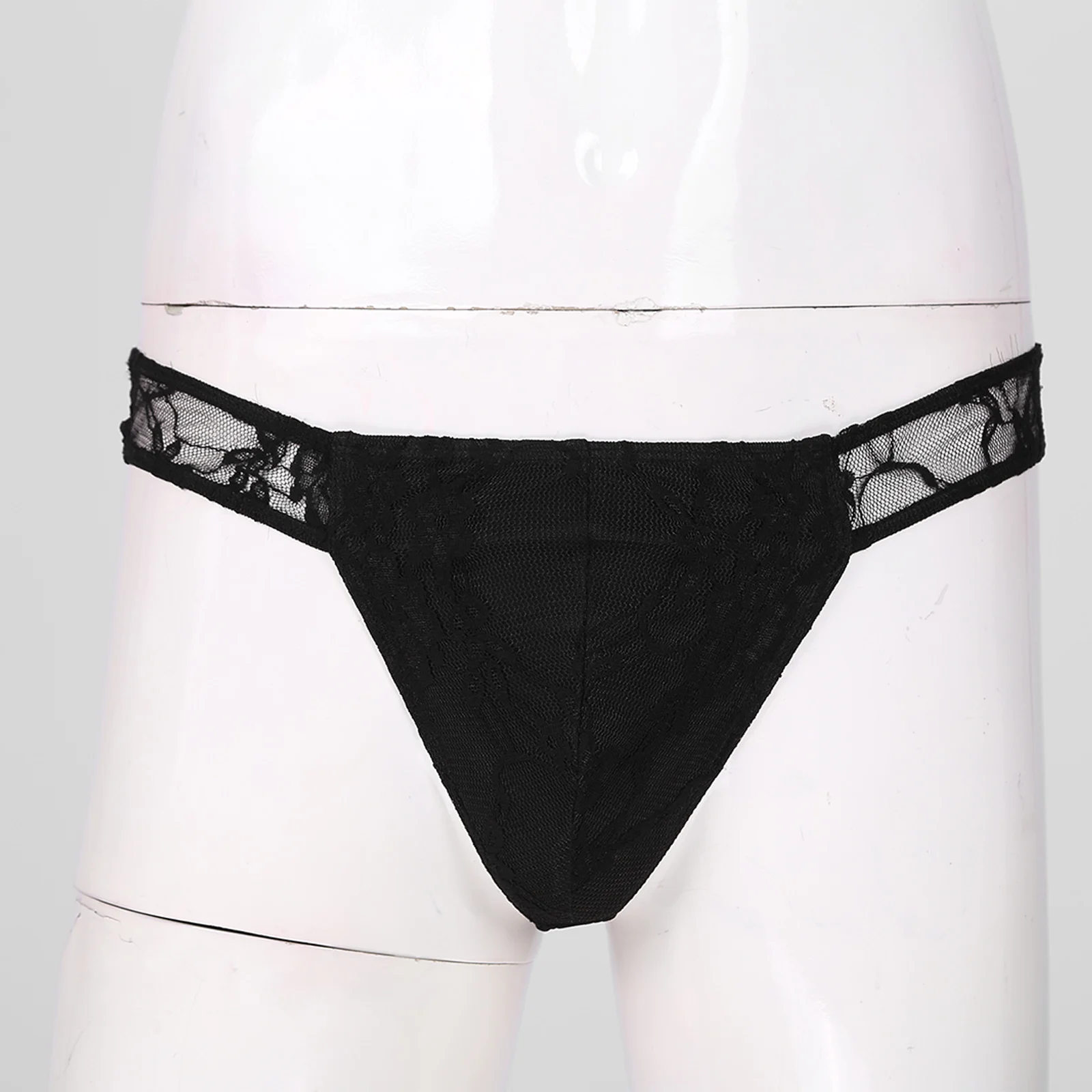 

Мужское нижнее белье, цветочные прозрачные кружевные подштанники с низкой талией, Трусы-стринги, Т-образные трусики-стринги