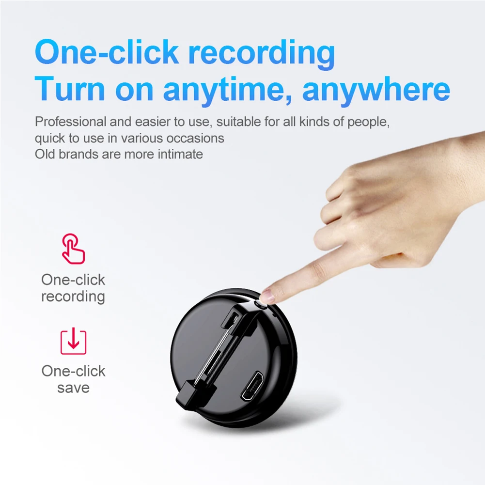 Mini Voice Recorder Badge Medal Audio Children Sound Recording Pen Silent Noise Reduction Digital Dictaphone Clip | Электроника