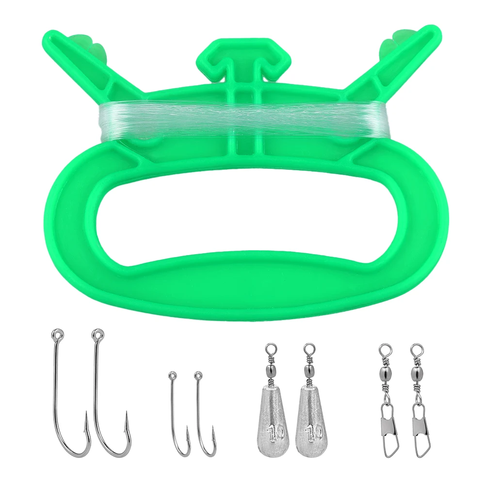 

Winding Line Board Winder Bobbins Spools with 30M Fishing Line Barrel Rolling Swivels Sinkers Hooks Fishing Accessory De Pesca