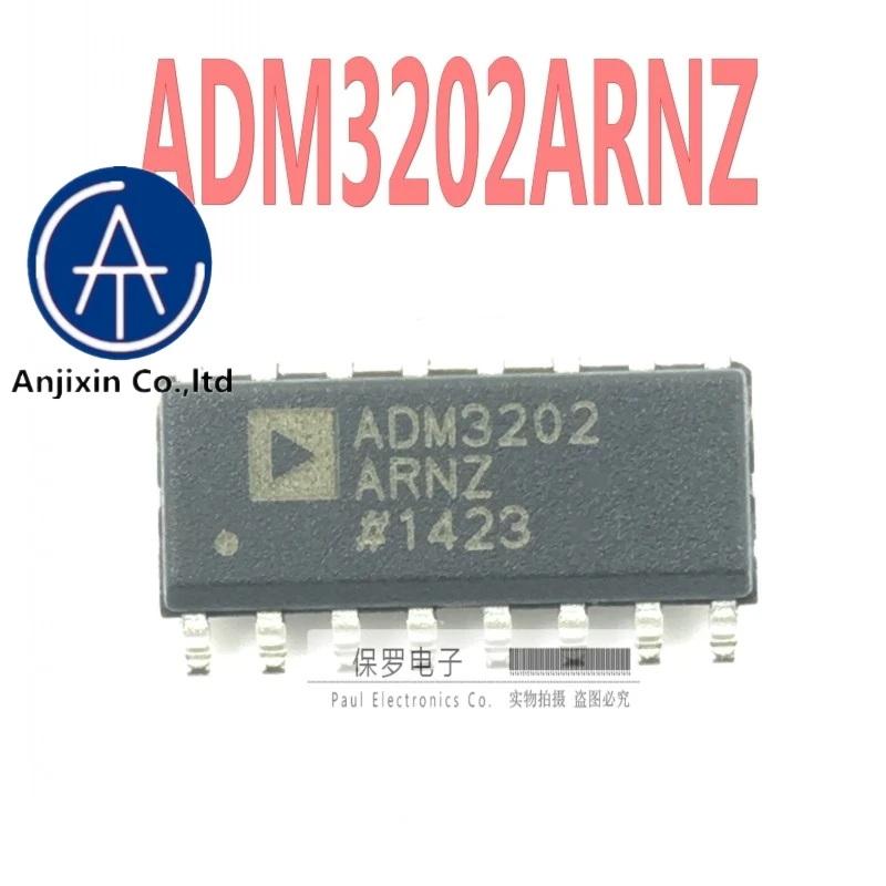 10 шт. 100% оригинальная новая трансивер ADM3202ARNZ ADM3202 лапками углублением SOP-16 патч в наличии