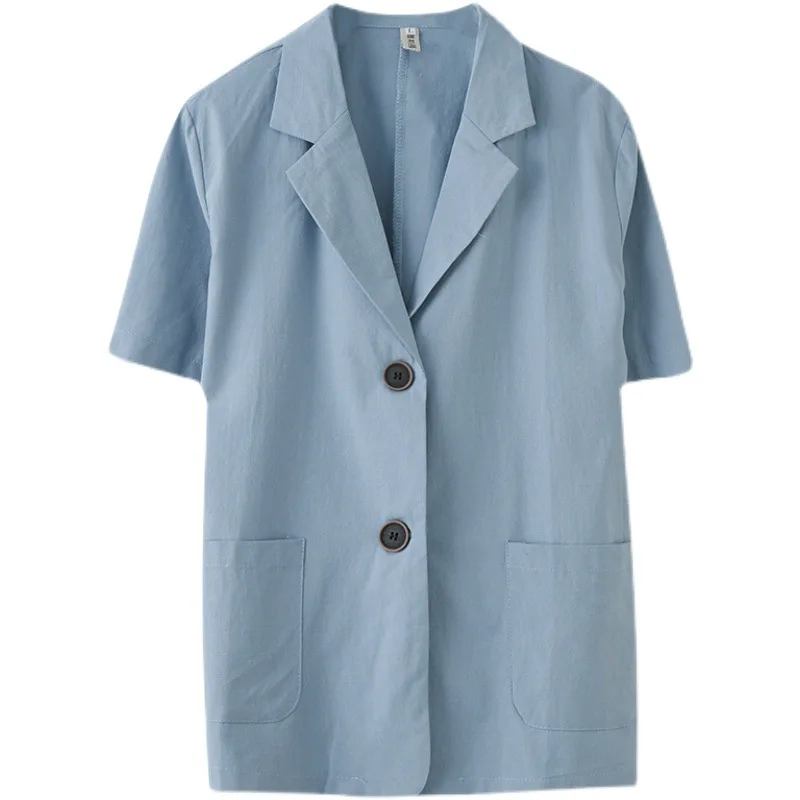 

New Spring Summer Women's Jacket 2021 Lady Slim Blazer Women Casual Fashion Designer Brand Seven Points Sleeve Coat Plus Size4XL