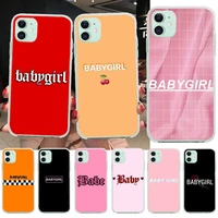 penghuwan babe babygirl honey line text art smart black cell phone case for iphone 11 pro xs max 8 7 6 6s plus x 5s se xr cover