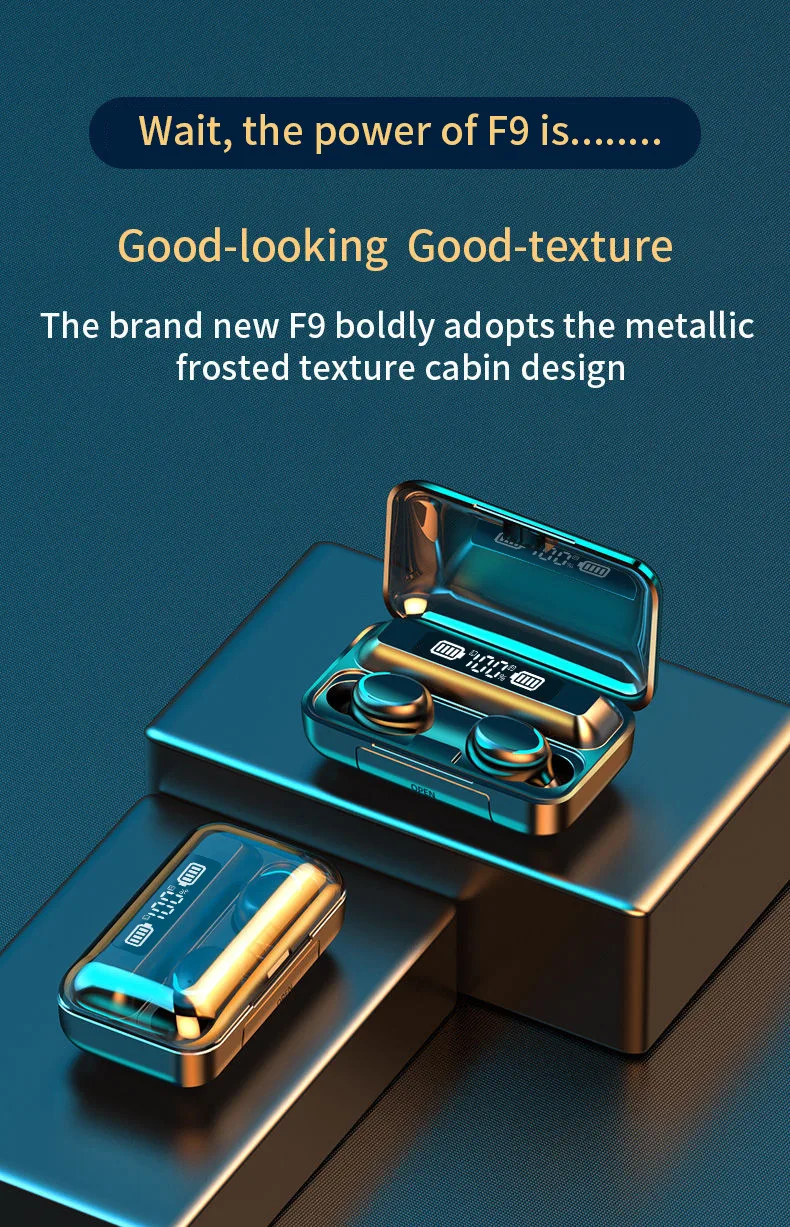 

Wireless Headphones Bluetooth 5.0 Earphones 9D Stereo Touch Control Waterproof Earbuds with Charging Box LED Display Headsets
