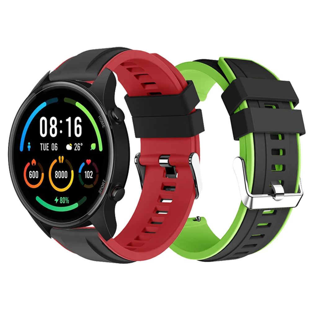 

Ремешок силиконовый для Xiaomi Mi Watch, цветной спортивный браслет для наручных часов Mi Watch, 22 мм