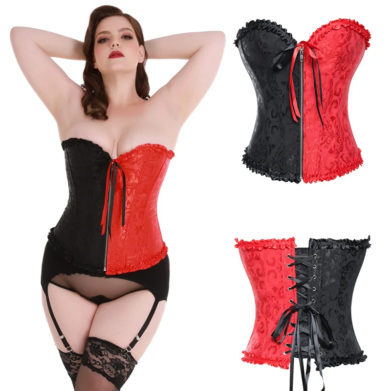 Сексуальная Женская одежда Готическая стимпанк плюс размер корсеты с косточками