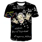 Футболка детская с принтом математической формулы, Повседневная Уличная одежда в стиле хип-хоп, топы для школьников и девочек