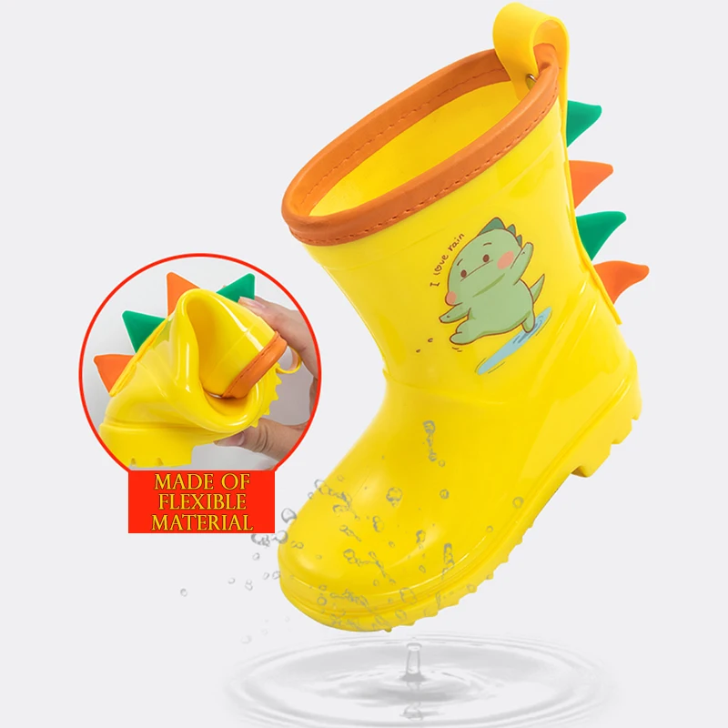 DRIPDROP детские резиновые сапоги для мальчиков и девочек Водонепроницаемые с