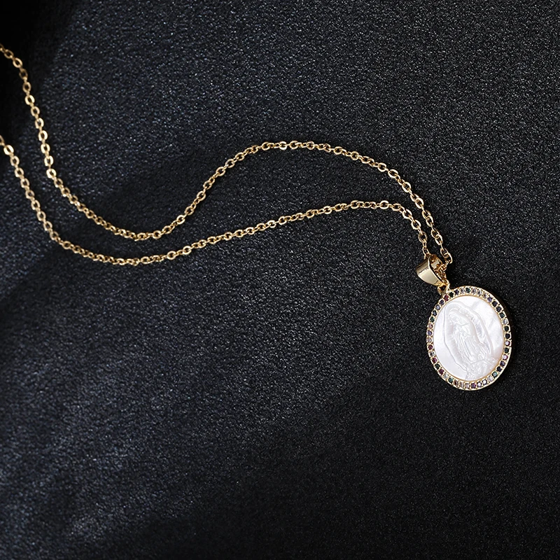 Женское ожерелье с подвеской Дева Мария из нержавеющей стали|Ожерелья подвеской|