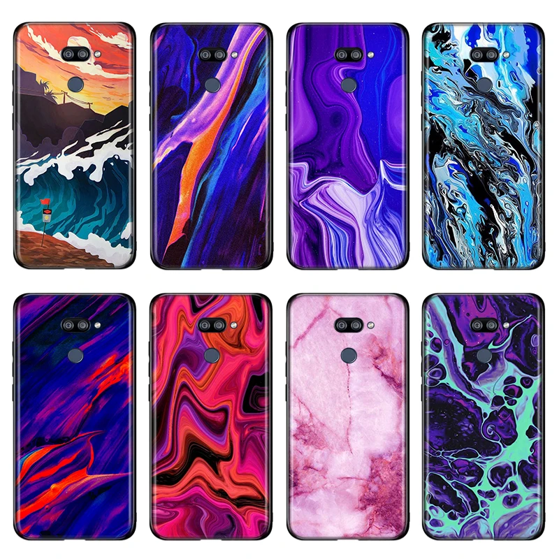 

Aesthetics marble neon art For LG K22 K71 K61 K51S K41S K30 K20 2019 Q60 V60 V50 V40 V35 V30 G8 G8S G8X ThinQ Phone Case