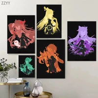 game anime genshin impact posters prints anime character art canvas painting wall art pictures living room home cuadros decor