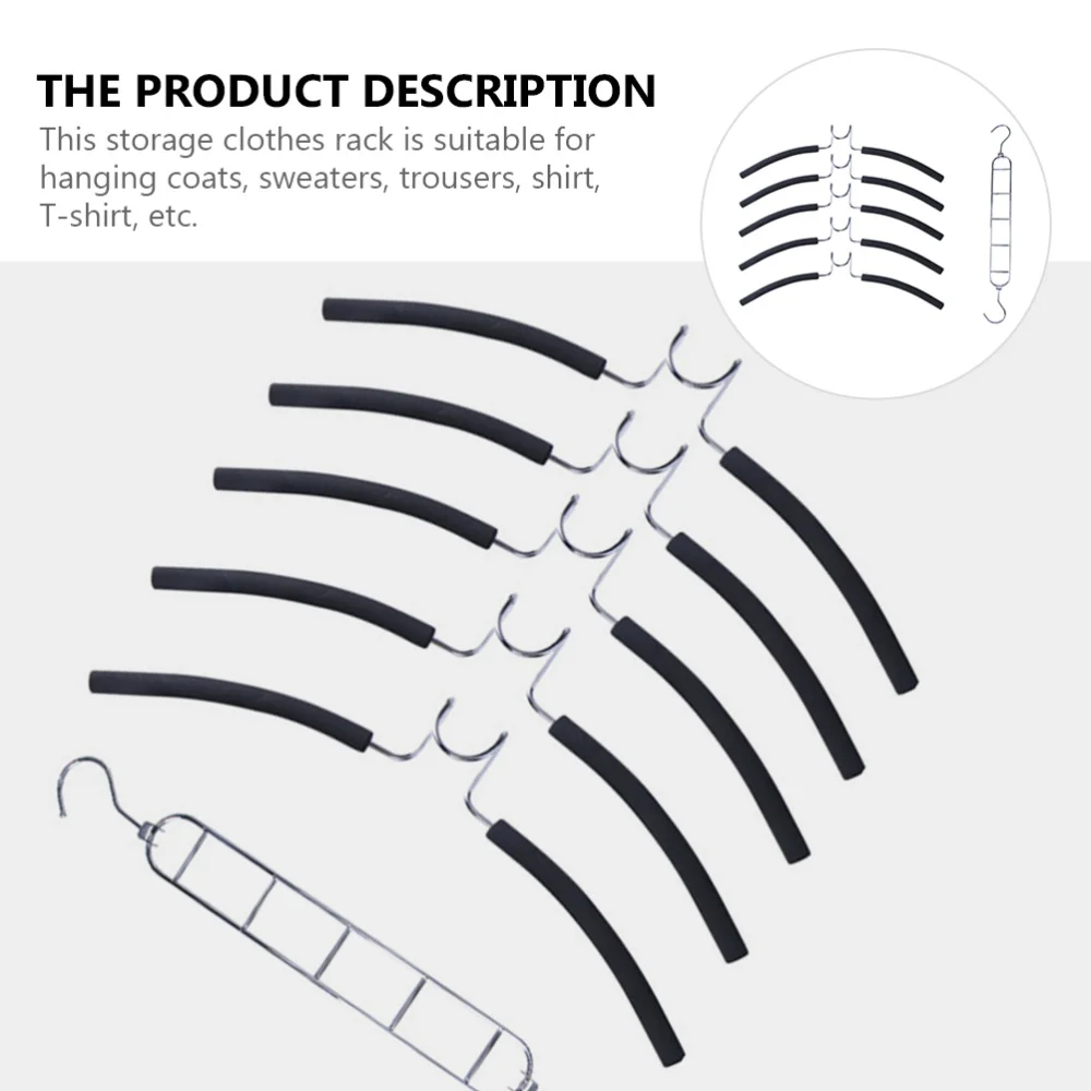 

1pc Multilayer Coat Hanger Detachable Metal Multifunction Clothes Hanger