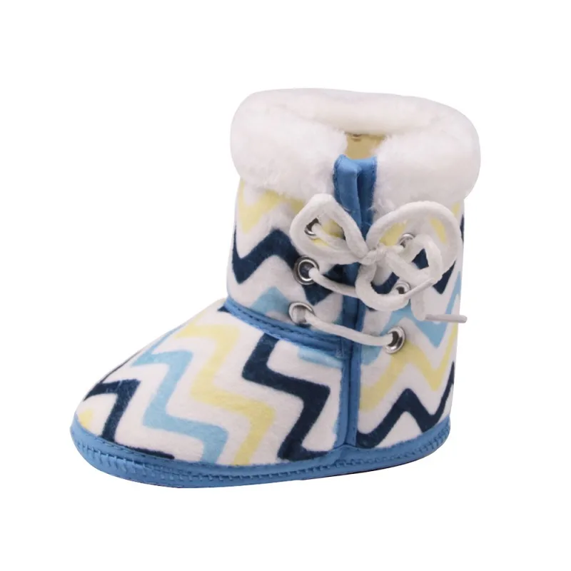 Зимняя детская обувь для новорожденных девочек и мальчиков с милым принтом