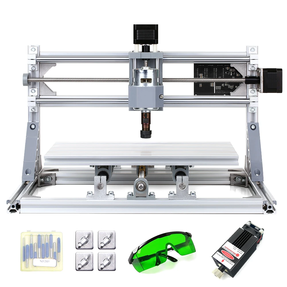 CNC3018 DIY комплект фрезерного станка с ЧПУ 2-в-1 мини-станок для лазерной гравировки