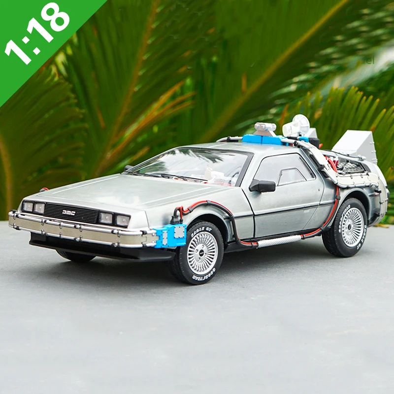 1/18 масштаб Назад в будущее часть 1 2 3 машина времени DeLorean DMC 12 литья под давлением