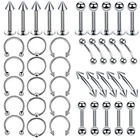 8 шт. унисекс серьги для пирсинга В Носу Кольцо из нержавеющей стали для подростков пирсинг в стиле панк для носа перегородки губ кольца для тела Бесплатная доставка