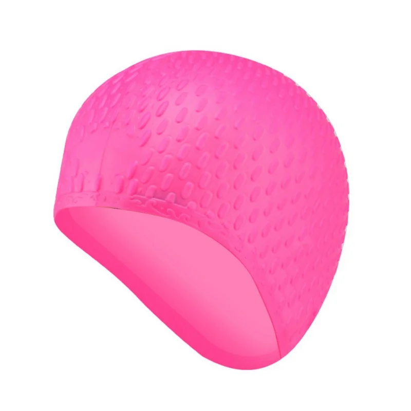 

1PC Men Women Silicone Rubber Swimming Cap 3D Ergonomic Design Ear Pockets for Adult Waterproof Swim Caps Hat Swimming