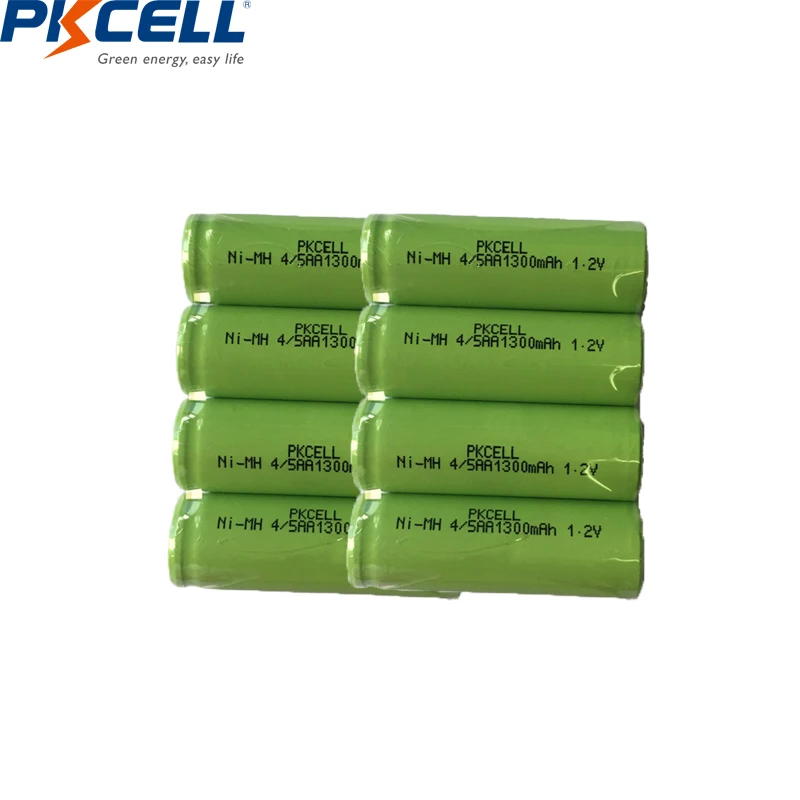 8 шт PKCELL перезаряжаемые 1,2 v 4/5AA 1300MAH NIMH батареи плоские верхние промышленные аккумуляторы