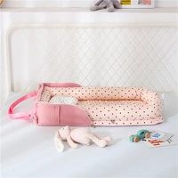 portable baby nest bed with pillow cushion newborn crib travel bed for outdoor infant sleeping nest basket bassinet zt47