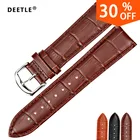 Ремешок DEETLE из мягкой натуральной кожи для наручных часов, аксессуары для часов, 16 18 20 22 24 мм