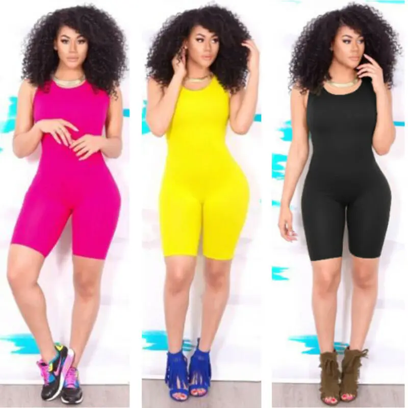 Женский комбинезон без рукавов для занятий спортом фитнесом спинки бесшовный