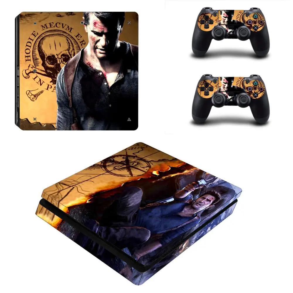 Uncharted 4 PS4 тонкая наклейка s Play station Тонкая виниловая Pegatinas для playstation Slim консоль и