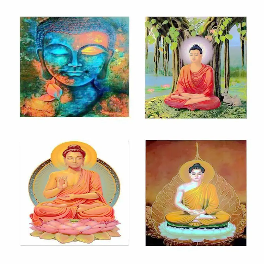 

Rhinestone Embroidery Cross Stitch Home Decoration Wall Paste Diamond Painting Sewing Art Gift 5D DIY "Religious Portrait Buddha