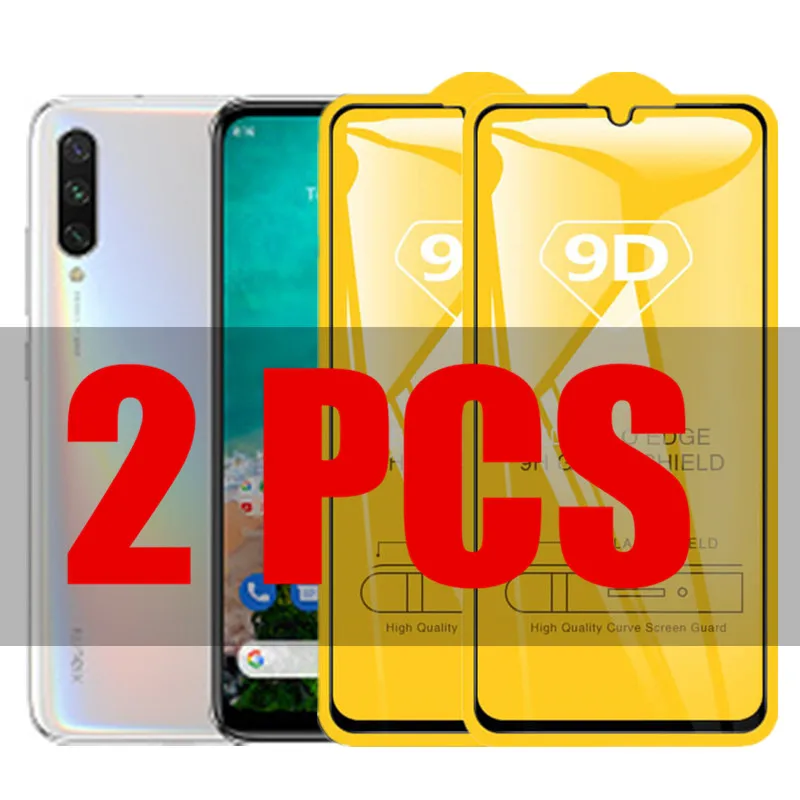 

2Pcs 9D Glass For Xiaomi Mi A3 Protective Glass on the For Mi A 3/Mi CC9 CC 9e XiaomiA3 Screen Protector Film