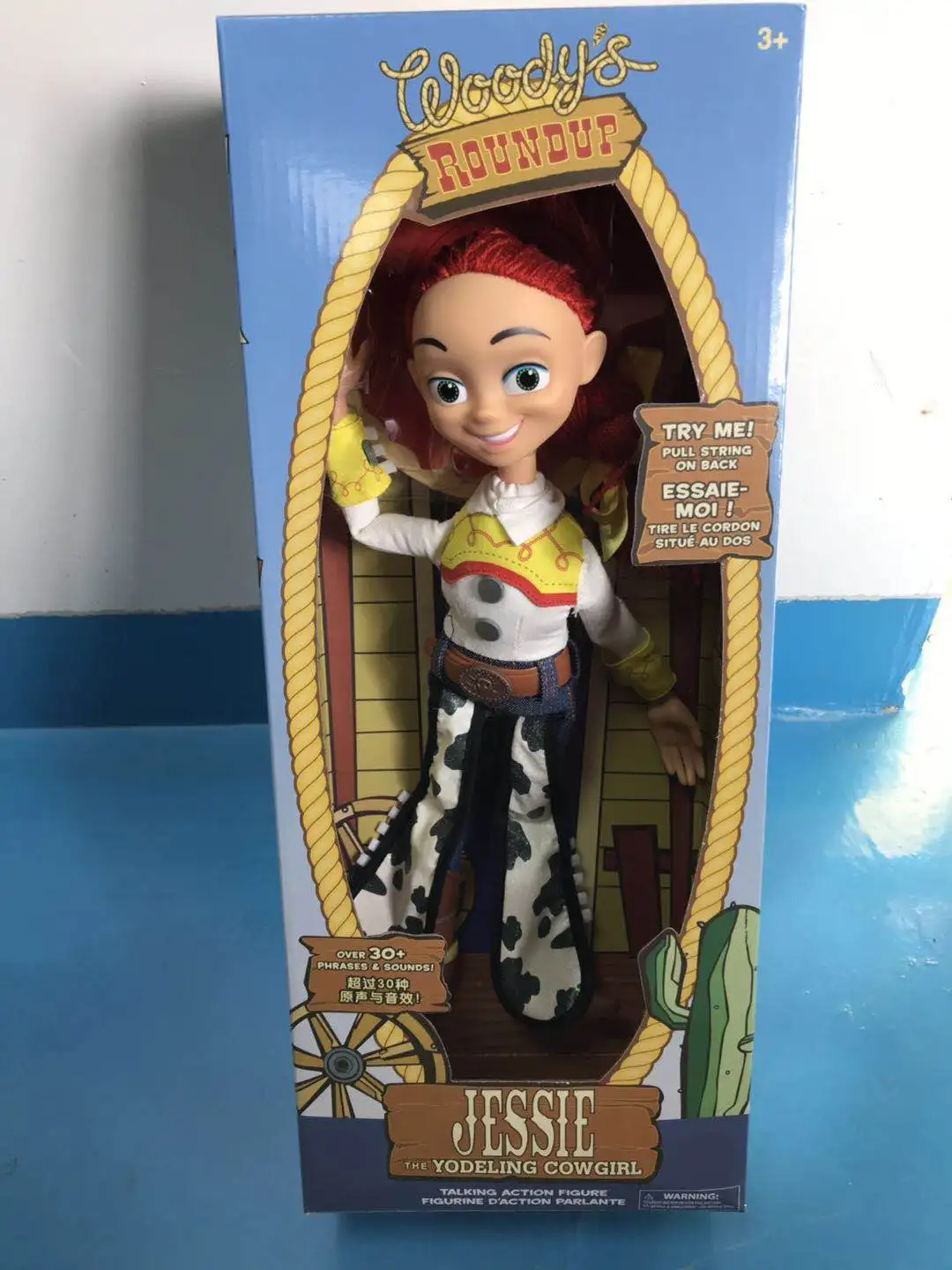 Jessie with box 38 см История Игрушек 4 говорящая Джесси Вуди ПВХ Фигурки игрушки детские игрушки Рождественский подарок Коллекционная кукла - Цвет: Jessie with box