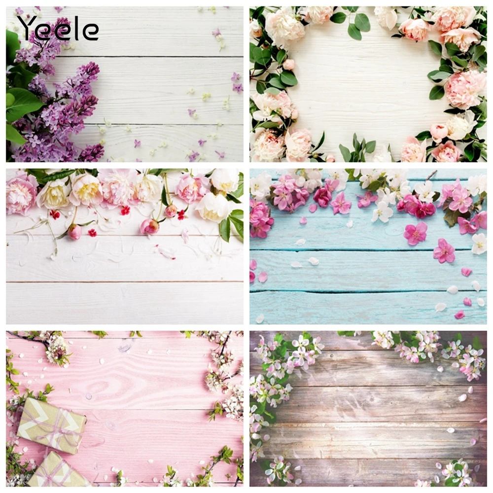 Виниловый фон для фотосъемки Yeele с изображением весенних цветов питомцев и