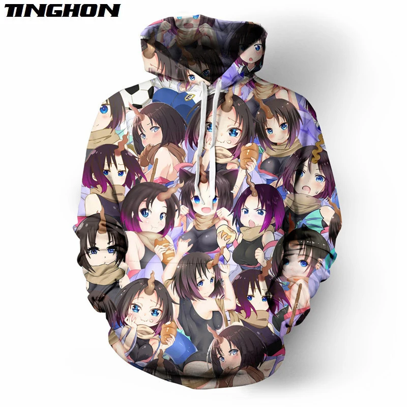 

Толстовка Kawaii Maid с аниме, классные толстовки с драконом для девочек, Забавный свитшот для косплея, летние зимние пуловеры в стиле Харадзюку, уличная одежда 01