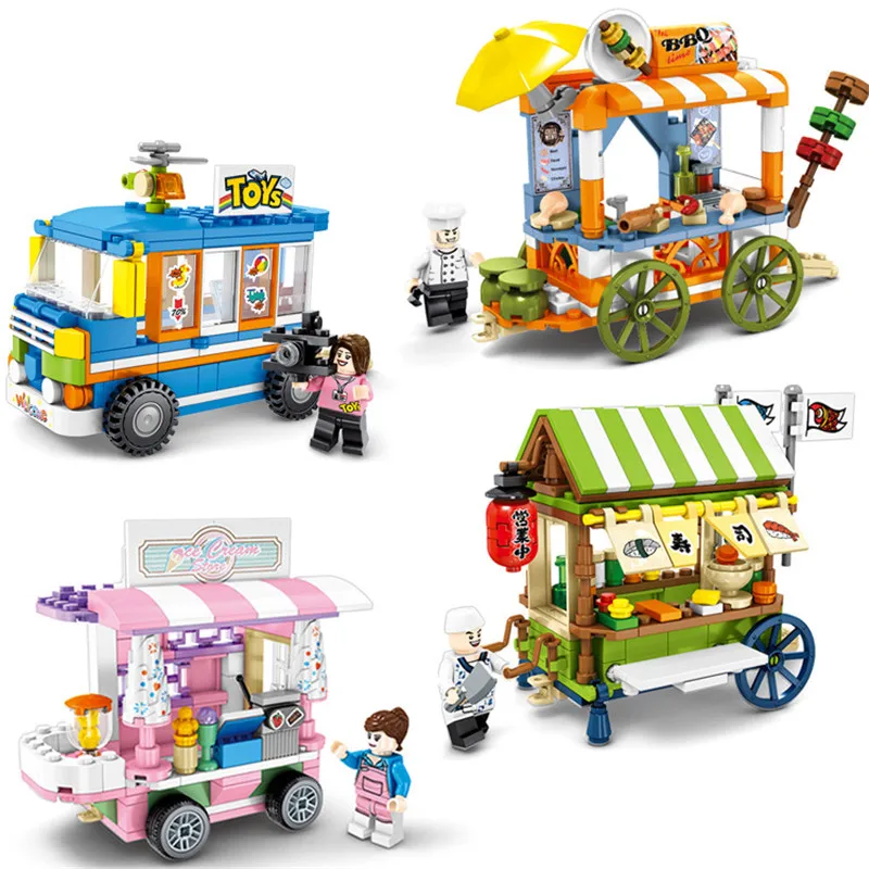 4 в 1 Мини Disneyed Princess City Street серия строительные блоки Technic Legolys Friends Строительные