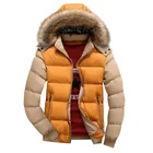 Зимняя мужская куртка с меховым воротником и капюшоном, толстая теплая хлопковая верхняя одежда, Лоскутная парка популярных цветов, пальто, облегающие парки 2021, мужское пальто 7XL