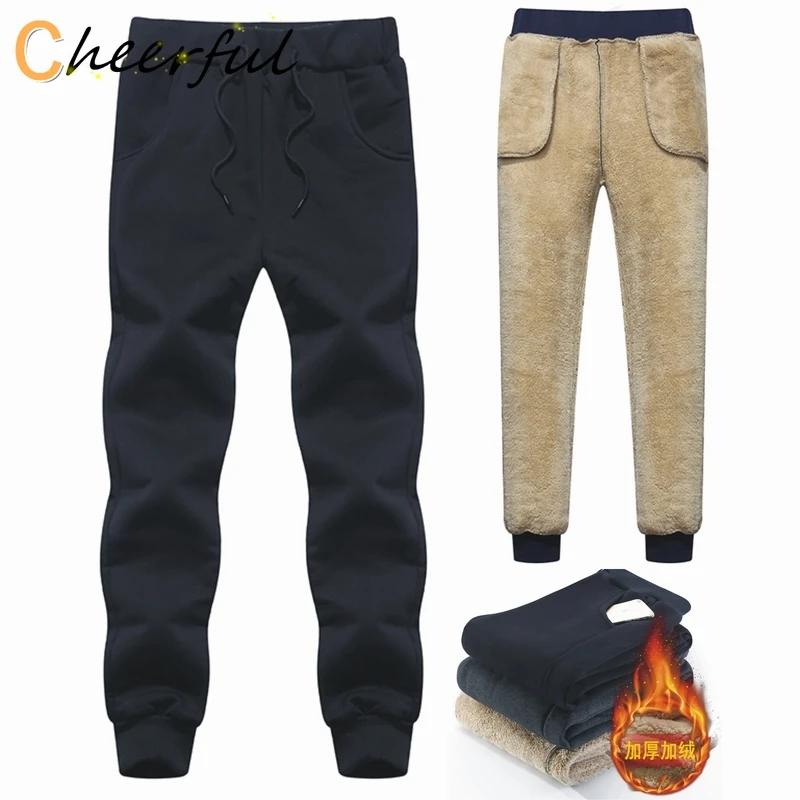 

Men's Winter Pants Men Plus size XS-5XL 6XL 7XL 8XL Cashmere Velvet Thicken Pants Men Warm Mens Sweatpants Brand Male Trousers