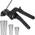201301 шт.компл. плоскогубцы для кабельных стяжек из нержавеющей стали, застежка-молния, автоматический вырез натяжения, фотоинструмент для крепления