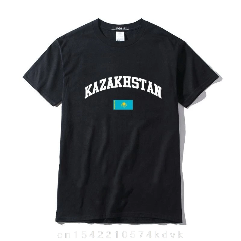 Мужская футболка с флагом Казахстана брендовая одежда модные футболки для