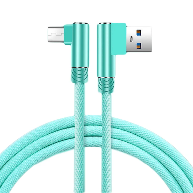 Новый зарядный кабель 1 м/2 м/3 м 90 градусов USB-кабель для iPhone 11X8 7 6 Plus Micro USB и Type-C C |