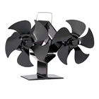 Мини-вентилятор с 10 лопастями, Высокоэффективный вентилятор с двойной головкой и высокой теплоотдачей, экологичный тихий вентилятор, черный цвет