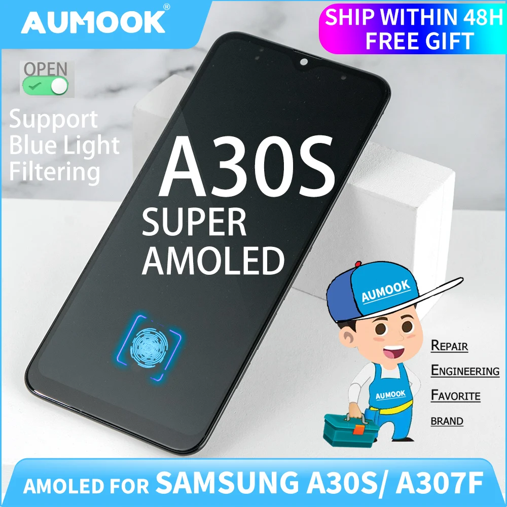 ЖК-дисплей AMOLED для Samsung Galaxy A30S сенсорный экран с дигитайзером в сборе A307 A307F A307G A307YN