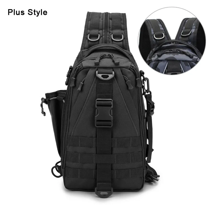 Plus Black Мужская сумка для груди, походная сумка на ремне, сумка на ремне, дорожная камуфляжная Сумка для кемпинга, поясная сумка, горный велосипед, Blaso Mochila Sport XA839WA - Цвет: Plus Black