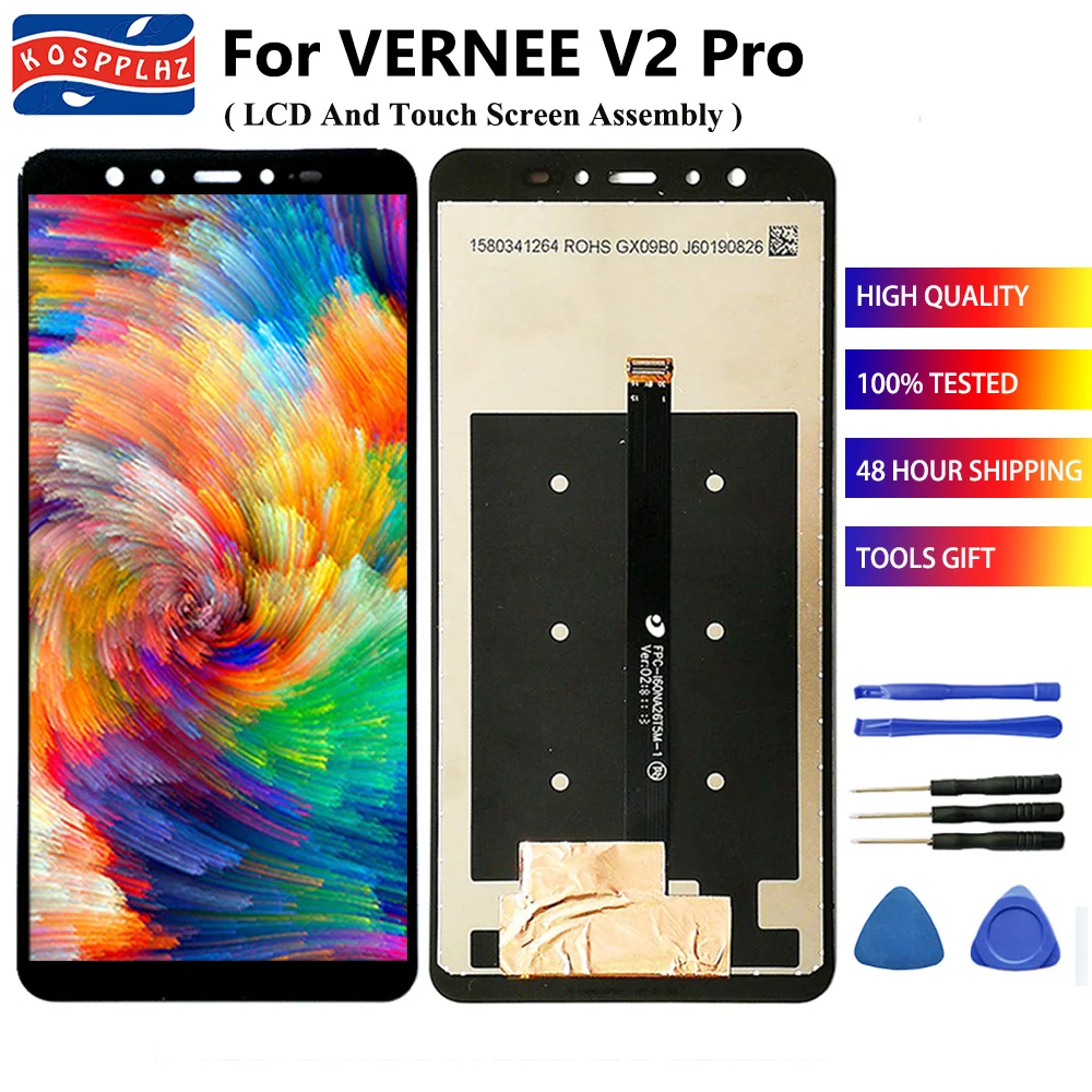 ЖК дисплей Vernee V2 Pro V2Pro + кодирующий преобразователь сенсорного экрана в сборе