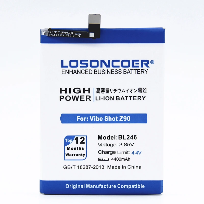 LOSONCOER BL246 аккумулятор 4400 мАч для lenovo Vibe Shot Vibe Z90 Z90-3 Z90-7 z90a40 MAX Аккумуляторы для смартфонов