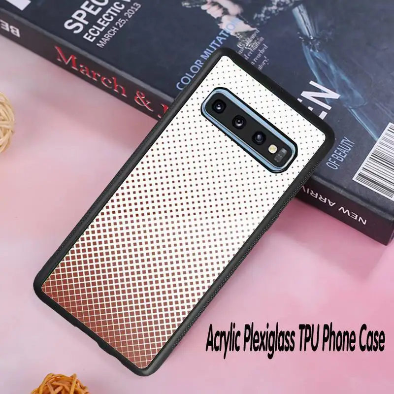 

Abstract Geometrical Phone Case Acrylic Plexiglass TPU phone case For Samsung Galaxy S8 S9 S10 s10e S20 PLUS ULTRA S6edge