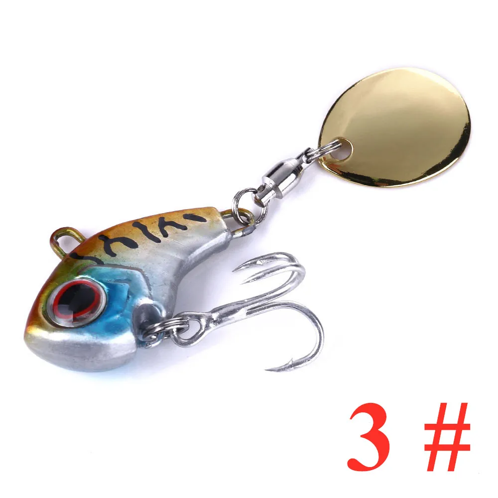 1Pcs 9g/16g Metal Mini VIB Spoon Spin Sequin Lure Tackle Pin Hard Bait Crankbait Vibration Spinner Sinking Fishing Set | Спорт и